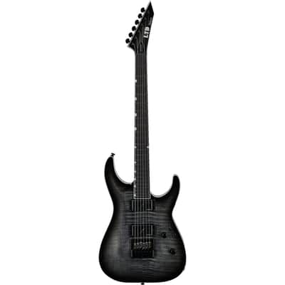 ESP LTD MH-1000 EverTune Electric Guitar, Charcoal Burst image 4