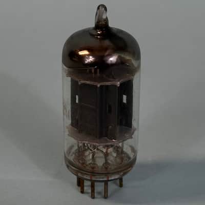 1954 RCA 12AU7 ECC82 Vintage 1950s Long Black Plate D Getter Preamp Tube! T382 image 2