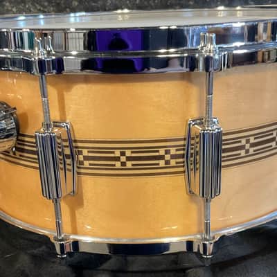 Tama AW-456 50th Limited Mastercraft Artwood Reissue 14x6.5" Snare Drum 2024 - Present - Birch with Center Wood Inlay image 3
