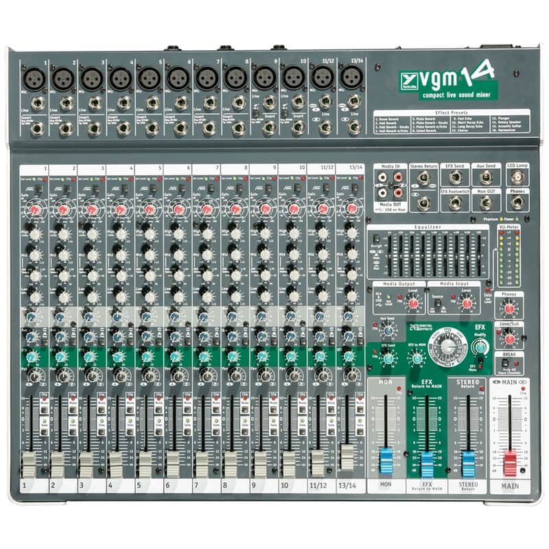 YORKVILLE VGM14 Compact USB FX Universal Power Audio Mixer image 1