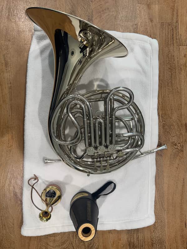 C.G. Conn 8D CONNstellation Professional Model Double French Horn with Fixed Bell 2000’s - Nickel-Silver image 1