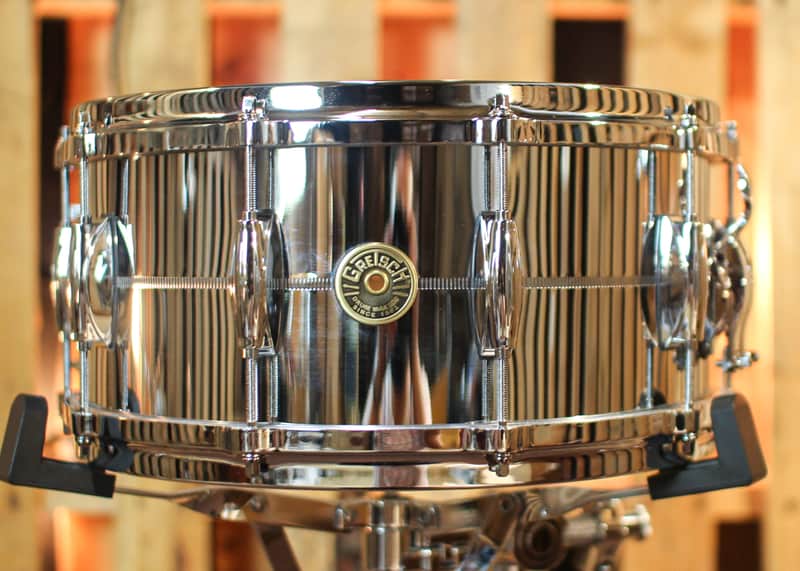 Gretsch 6.5x14 USA Custom Chrome Over Brass Snare Drum - G4164 image 1