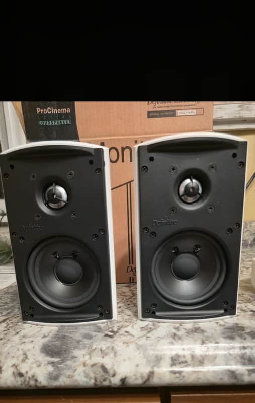 Definitive Technology ProMonitor 80 Speakers Pair - White w/ Original Box