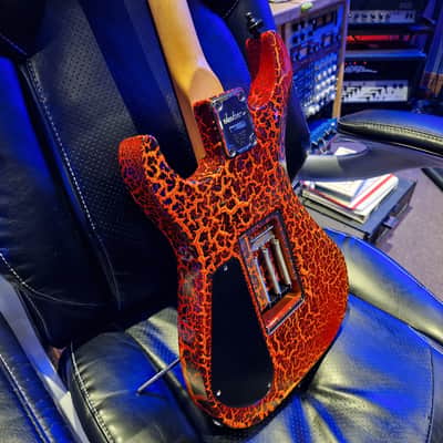 RARE 1988 Jackson USA Custom Shop Limited Edition Lava Crackle American Super Strat Pre-Fender Signed Guitar image 11
