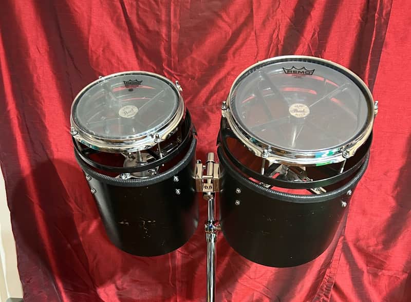 Pearl Vari-Pitch Cannons- 8" and 10" w/ stand. SUPER RARE 1979! image 1