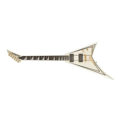 Jackson Pro Series Rhoads RRT-3 6-String Electric Guitar with Ebony Fretboard (Right-Handed, Ivory with Black Pinstripes) image 3