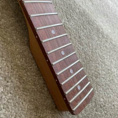 Harley Benton Dark Roasted Maple Wood Strat Style Guitar Neck, Rosewood 22 Frets Fingerboard image 4