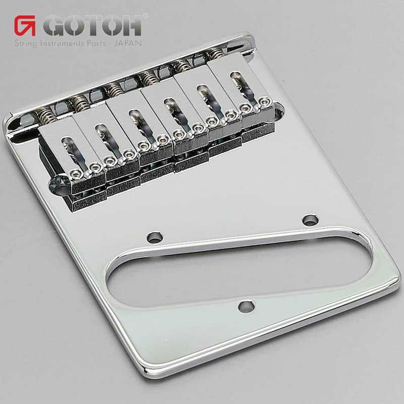 NEW Gotoh GTC202 Telecaster Style Guitar Bridge Tele Steel Saddles - CHROME image 1