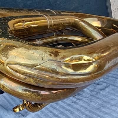 Reynolds Contempora 3v BBb Recording Tuba ~1959 - Lacquer & raw brass image 20