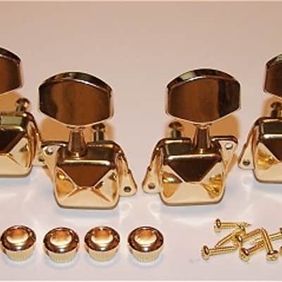 Guitar Parts Economy COVERED Style - 3x3 - TUNERS SET - Gold image 1