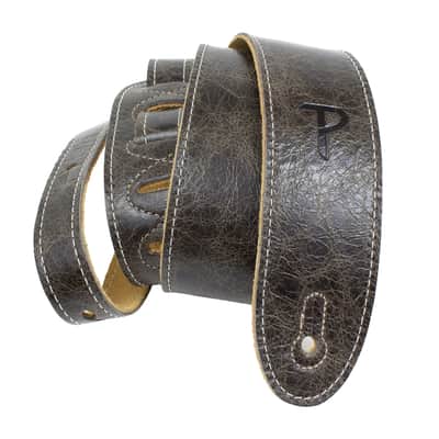 Perri's Deluxe Soft Italian Leather 2" Vintage Brown Guitar Strap