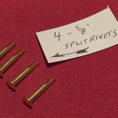 Guitar Case Handle repair kit: brass axle pins + split rivets for Gibson Les paul paf es 335 case image 3