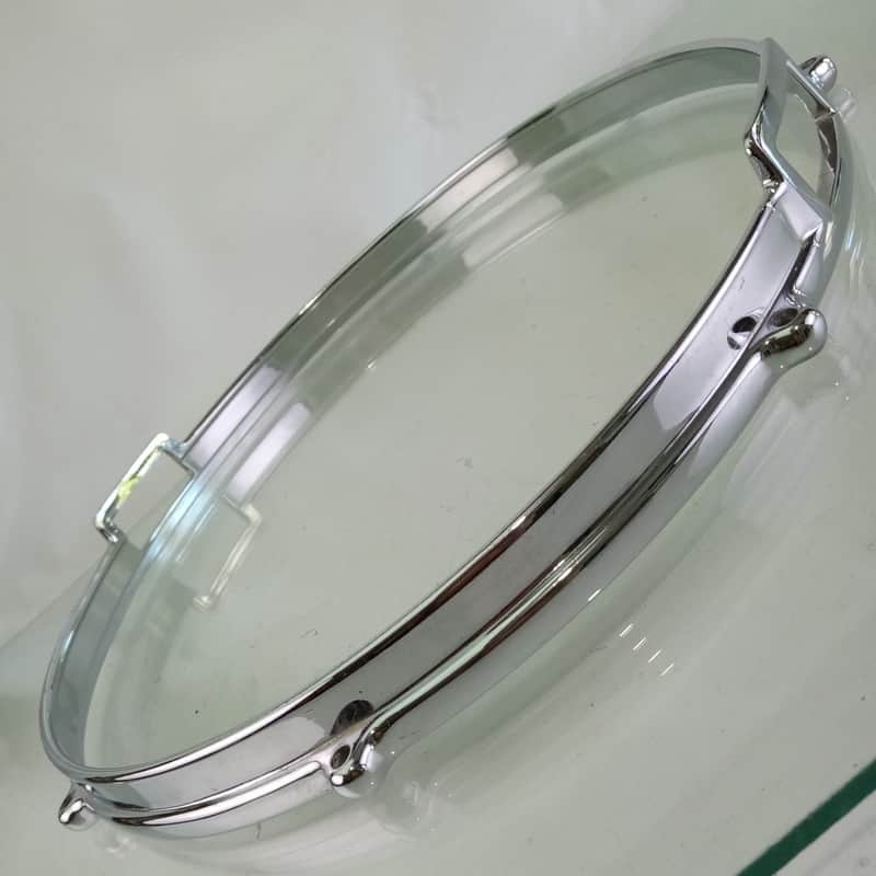 Premier 14" Die-Cast 8-Lug Snare Drum Resonant Rim/Hoop Chrome UK Vintage 50-60s image 1