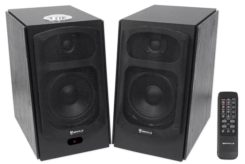 (2) Rockville HD5B 5" Powered Studio Monitor Bluetooth Bookshelf Speakers-Black image 1