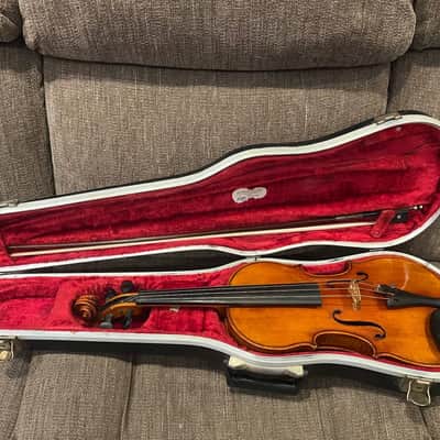 Professional Fritz Arnold Brückner 4/4 Violin Outfit with Knoll Bow 1965 image 13