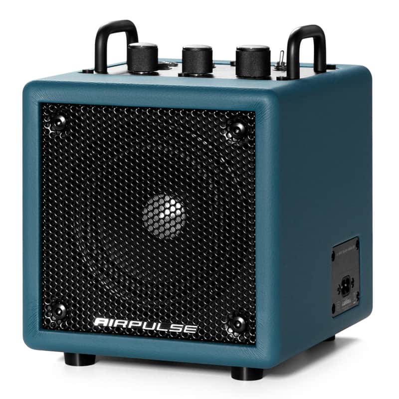 Airpulse Bluetooth Speaker, Compact Speaker with Aux Line Input for Home Office Party - Blue image 1