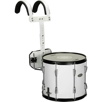 SPL 14"x12" Marching Snare Drum with Carrier – White Basswood Shell, Evans Heads – Ideal for School Band & Parades image 1