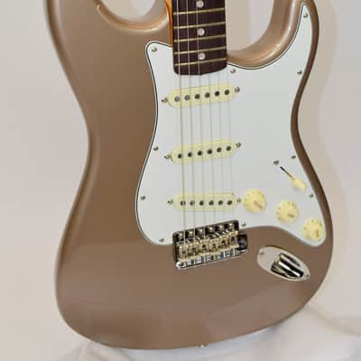 2025 Fender American Vintage II 1965 Stratocaster Electric Guitar, Round-Lam Rosewood Fingerboard, Shoreline Gold w/ Case image 3