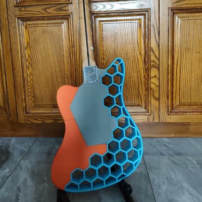 3D Printed Guitar Body with a Glowing Effect. image 2