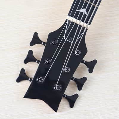 Sunburst 6 String Electric Bass, Solid Basswood Body, Maple Neck 24 Frets image 5