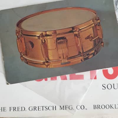 Extremely Rare Gretsch 4160G Round Badge COB Snare – 24k Gold Plated, image 23