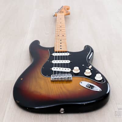 1976 Fender Stratocaster Hardtail Vintage Electric Guitar Sunburst w/ Case image 11