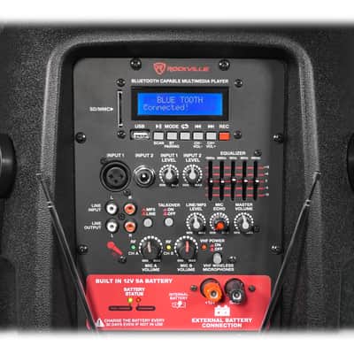 Rockville 15" Portable Karaoke Machine/System w/ (2) Wireless Microphones+LED's image 5