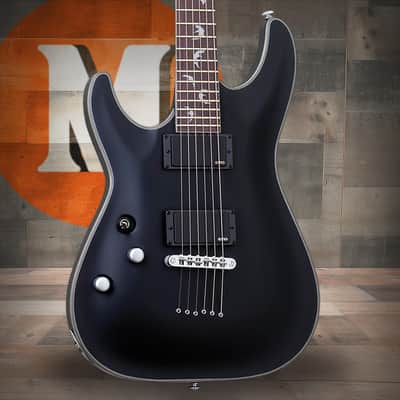 Schecter Solo-II Damien Platinum Left Hand Electric Guitar - Satin Black (1195) image 1