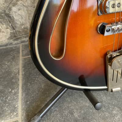 1960s Hopf Saturn 63 - Brownburst - Museum Condition - 100% Original w/ Tremolo & Demo Video image 5