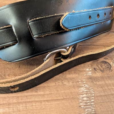 Vintage Guitar Strap Spaghetti Style 1950s, 1960s Black Great Condition image 4