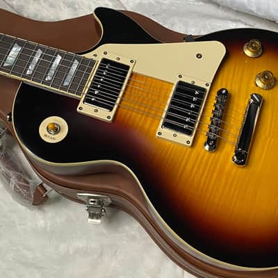 NEW ! Epiphone Inspired by Gibson 1959 Les Paul Standard Reissue Electric Guitar - Dark Burst - Flame Top - 10.1 lbs - Authorized Dealer - G07146 image 8
