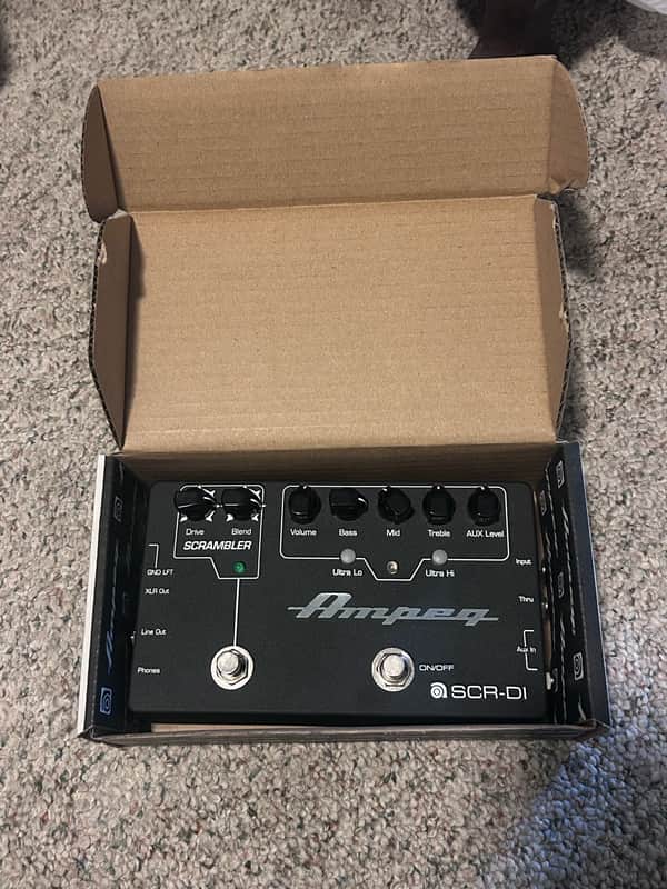 Ampeg SCR‑DI Bass DI Preamp with Scrambler Overdrive 2010s - Black image 1