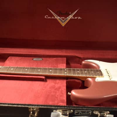 Mint Fender Limited Edition Roasted '65 Strat DLX Closet Classic - Aged Burgundy Mist Metallic image 10