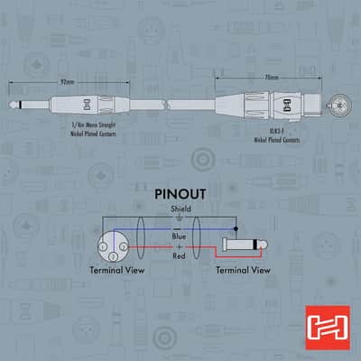 Hmic-025Hz Pro Microphone Cable, Rean Xlr3F To 1/4" Ts, 25 Feet image 5