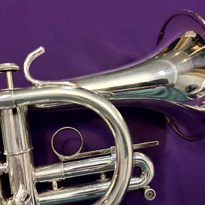 RARE Getzen Eterna Silver Plated Eb Cornet image 5