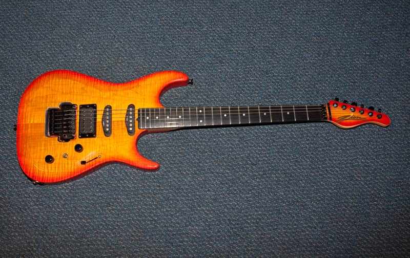 Zion Classic 1988 - Flame Maple, Cherry Sunburst, #1558, circa 1988 image 1