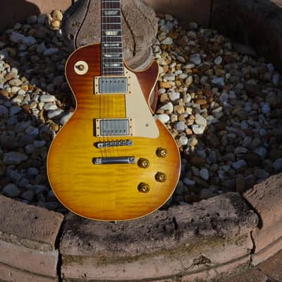 Gibson Les Paul 59' Specs R8 Historic Makeovers Brazilian Rosewood 2014 "Pearly Gates" Burst image 8