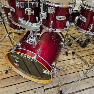 Drum Kit Mapex M Birch, Transparent Red Complete USED! RKMBK280726 image 2