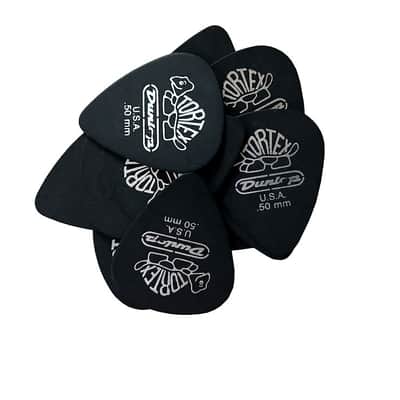 Dunlop Guitar Picks  Tortex  Pitch Black  12 Pack Standard  .50mm  488P.50