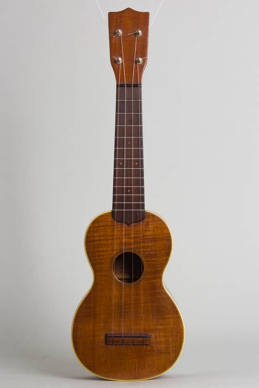 C. F. Martin Style 2-K Soprano Ukulele, c. 1925, black tolex hard shell case. image 1