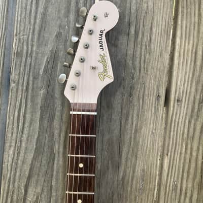 Fender Jaguar Parts Caster Partscaster Nitro Matching Headstock Warmoth - Shell Pink parts guitar image 3