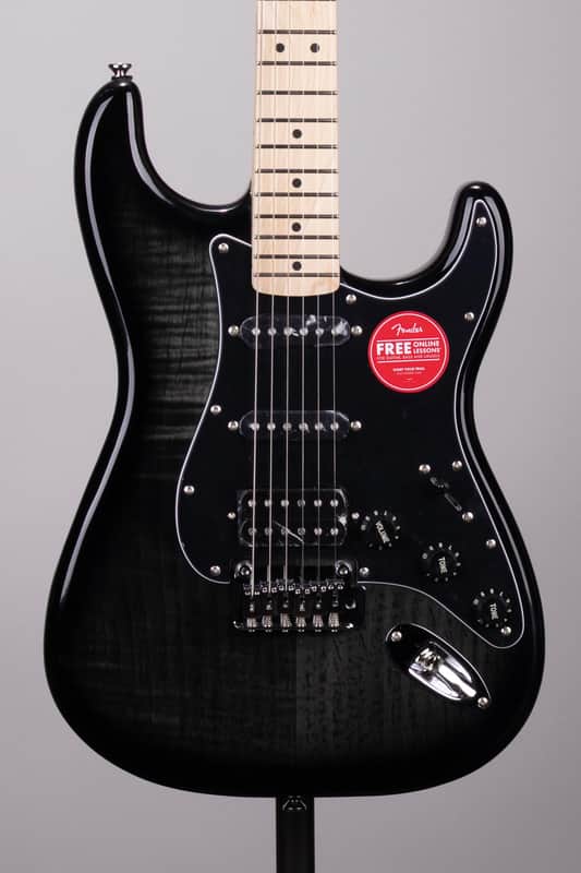 Squier Affinity Series Stratocaster FMT HSS Electric Guitar - Black Burst with Maple Fingerboard image 1