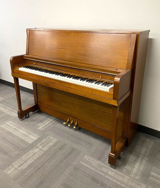 Everett Upright Piano | Satin Walnut | SN: 206979 image 1