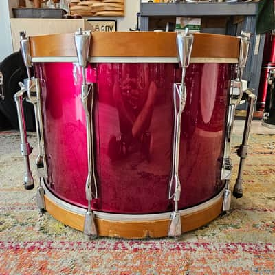 Yamaha 9000 Series Recording Custom Drum Kit 22-16-13-12" in Garnet Red - Birch Shells Made In Japan 1982 image 5