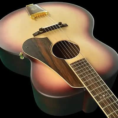 Shank Instruments Beluga — Jumbo Archtop (Italian Handbuilt) — Solid Spruce / Mahogany — MiSi Acoustic Trio — Sunburst — Boutique image 2