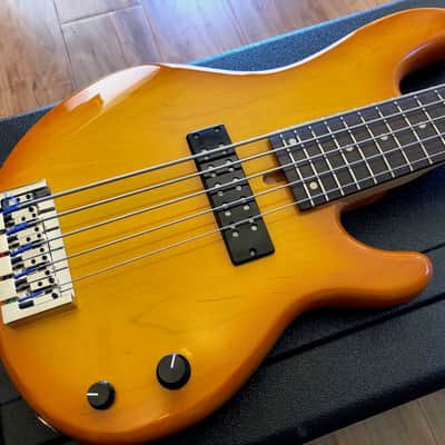 Moollon B524  Custom 5 String Bass guitar -  P precision style w Original Case image 12