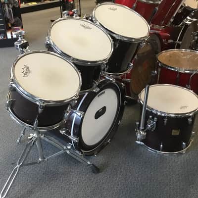 Yamaha Birch Custom Absolute Six Piece Shells (5 Drums) - Plum - See Through Grain MIJ Japan image 2