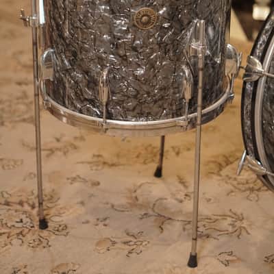 Gretsch 12/14/20/5.5x14" Round Badge Drum Set - 1960's Black Diamond Pearl image 7