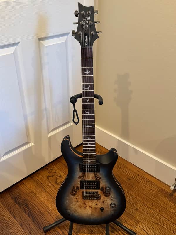 PRS SE Custom 24-08 Poplar Burl Limited Edition 2025 - Lake Blue Midnight Burst image 1