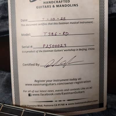 Eastman T386 2025 - Cherry(Dealer installed Bigsby) image 6